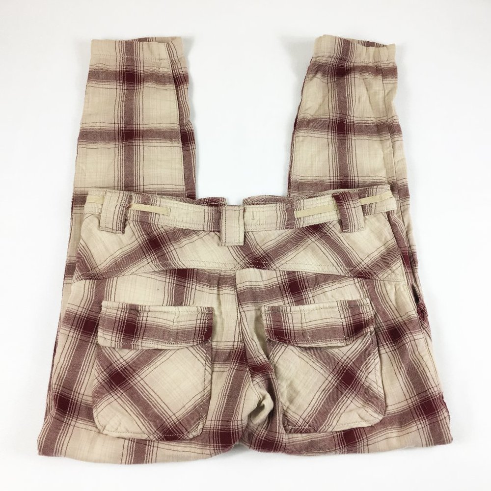 P20 Free People Plaid Button Fly Pants - Picture 2 of 4